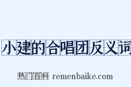 小建的合唱团反义词是什么意思的图片